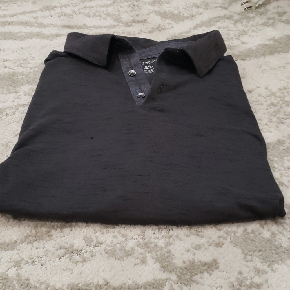3/$20 Van Heusen Never Tuck Slim Fit Black Top